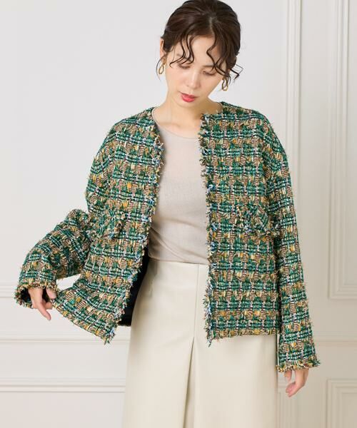 INED / イネド その他アウター | LINTONノーカラージャケット | 詳細1