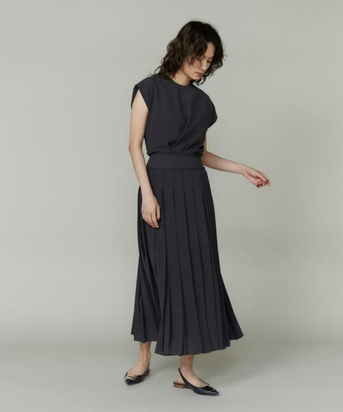 INED / イネド ミニ・ひざ丈スカート | アシンメトリープリーツスカート　 | 詳細3