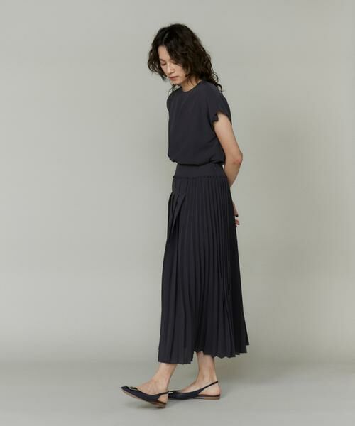 INED / イネド ミニ・ひざ丈スカート | アシンメトリープリーツスカート　 | 詳細4
