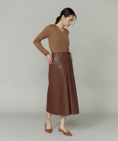 INED / イネド ミニ・ひざ丈スカート | フェイクレザースカート | 詳細13