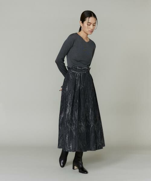 INED / イネド ミニ・ひざ丈スカート | ジャガードタックスカート　 | 詳細3