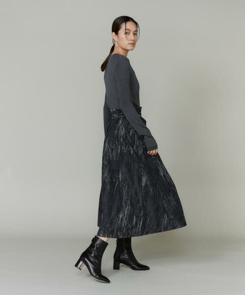 INED / イネド ミニ・ひざ丈スカート | ジャガードタックスカート　 | 詳細4