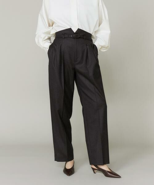 INED / イネド スラックス・ドレスパンツ | ハイウエストベルト付きパンツ | 詳細12