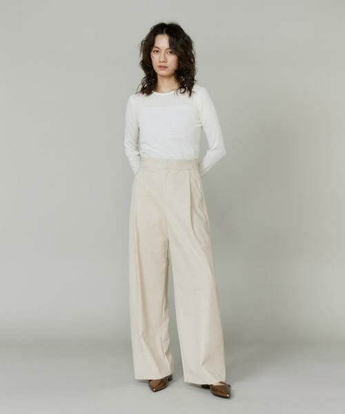 INED / イネド その他パンツ | フェイクスエードタックワイドパンツ | 詳細2