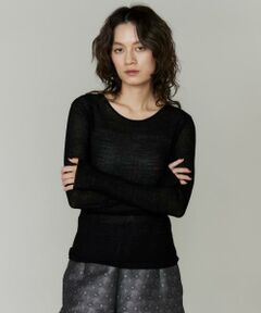 INED / イネド ニット・セーター | シアーギャザープルオーバー