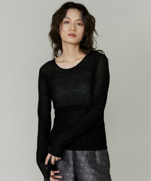 INED / イネド ニット・セーター | シアーギャザープルオーバー | 詳細13