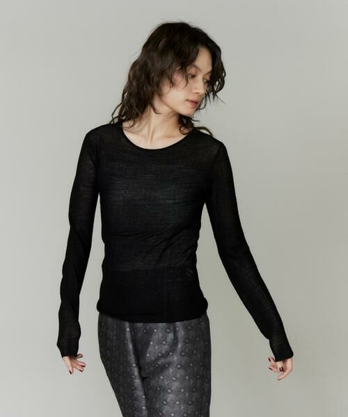 INED / イネド ニット・セーター | シアーギャザープルオーバー | 詳細14