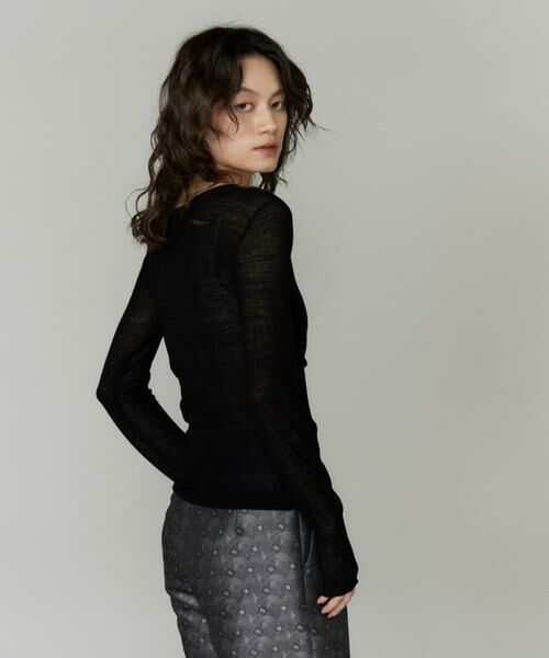 INED / イネド ニット・セーター | シアーギャザープルオーバー | 詳細15