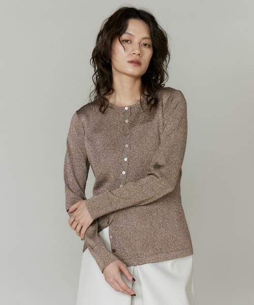 INED / イネド カーディガン・ボレロ | アシンメトリーラメカーディガン | 詳細1