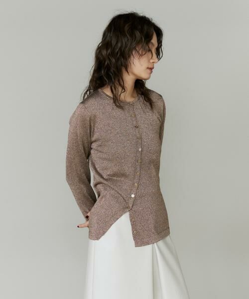 INED / イネド カーディガン・ボレロ | アシンメトリーラメカーディガン | 詳細10