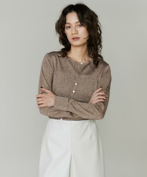 INED / イネド カーディガン・ボレロ | アシンメトリーラメカーディガン | 詳細6