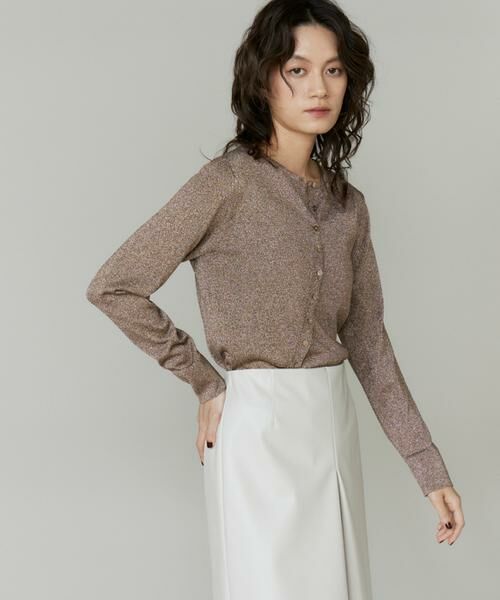 INED / イネド カーディガン・ボレロ | アシンメトリーラメカーディガン | 詳細8