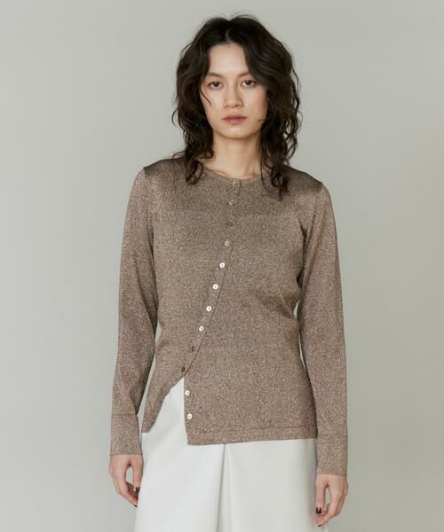 INED / イネド カーディガン・ボレロ | アシンメトリーラメカーディガン | 詳細9