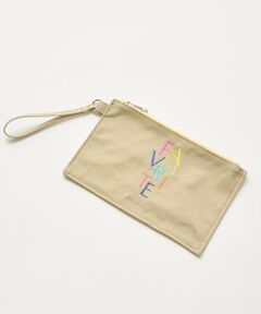 INED / イネド ポーチ | 《RAINBOW COLLECTION》刺繍ロゴキャンバスポーチ