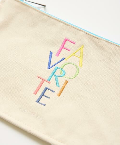 INED / イネド ポーチ | 《RAINBOW COLLECTION》刺繍ロゴキャンバスポーチ | 詳細4