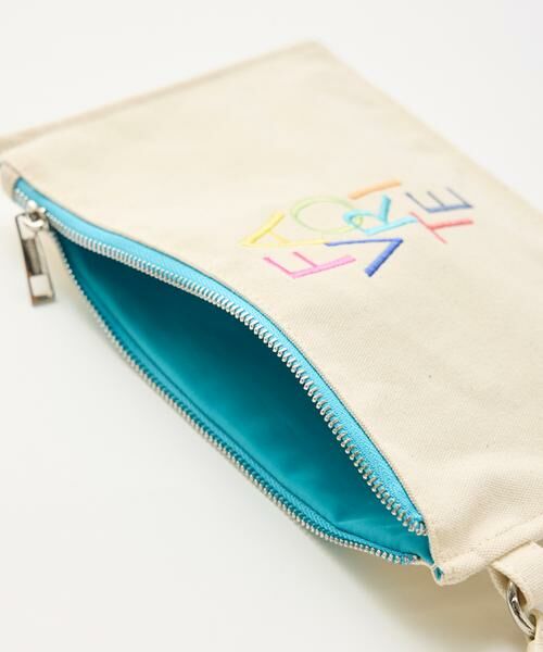 INED / イネド ポーチ | 《RAINBOW COLLECTION》刺繍ロゴキャンバスポーチ | 詳細5