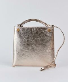 INED / イネド ショルダーバッグ | bar-knot flat ショルダーバッグ パターン＆メタリックレザー《FEEL AND TASTE》