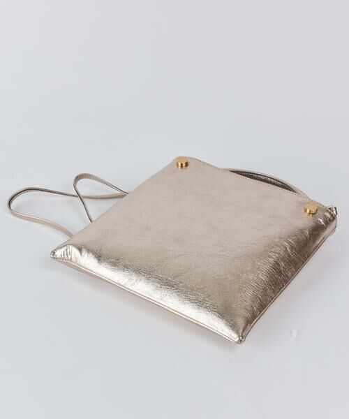 INED / イネド ショルダーバッグ | bar-knot flat ショルダーバッグ パターン＆メタリックレザー《FEEL AND TASTE》 | 詳細4