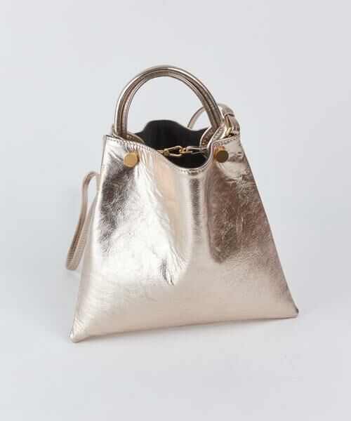 INED / イネド ショルダーバッグ | bar-knot flat ショルダーバッグ パターン＆メタリックレザー《FEEL AND TASTE》 | 詳細7