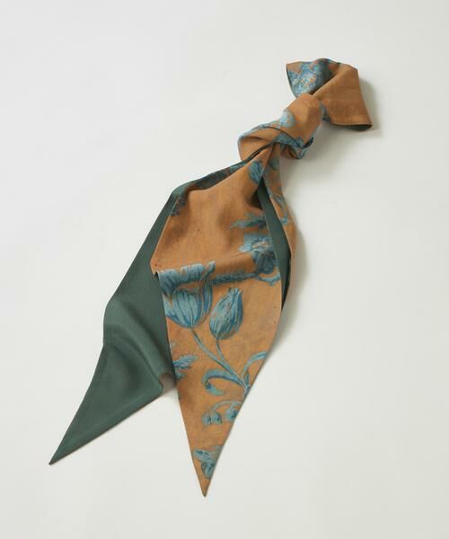 INED / イネド マフラー・ショール・スヌード・ストール | Slim Dahlia Scarf スリムスカーフ《Tapis Noir》 | 詳細4