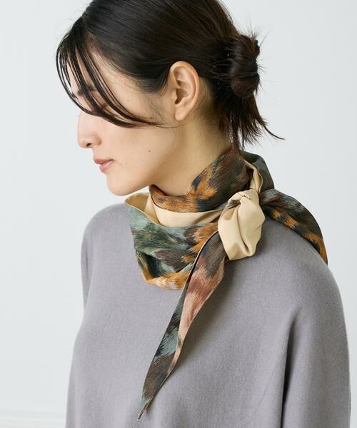 INED / イネド マフラー・ショール・スヌード・ストール | Slim Dani Scarfスリムスカーフ《Tapis Noir》 | 詳細1