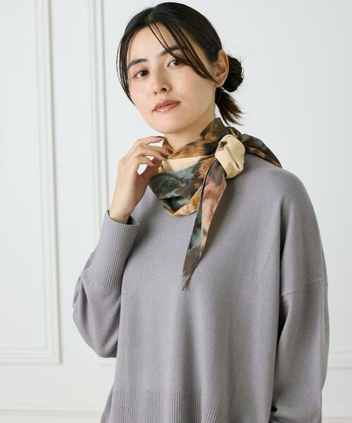 INED / イネド マフラー・ショール・スヌード・ストール | Slim Dani Scarfスリムスカーフ《Tapis Noir》 | 詳細2