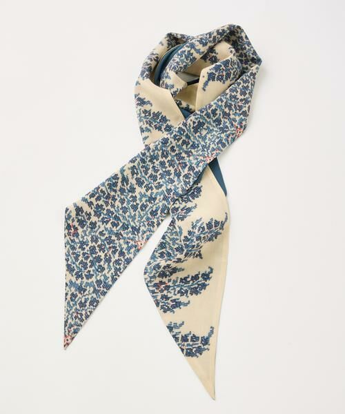 INED / イネド マフラー・ショール・スヌード・ストール | Slim Dina Scarf スリムスカーフ《Tapis Noir》 | 詳細4