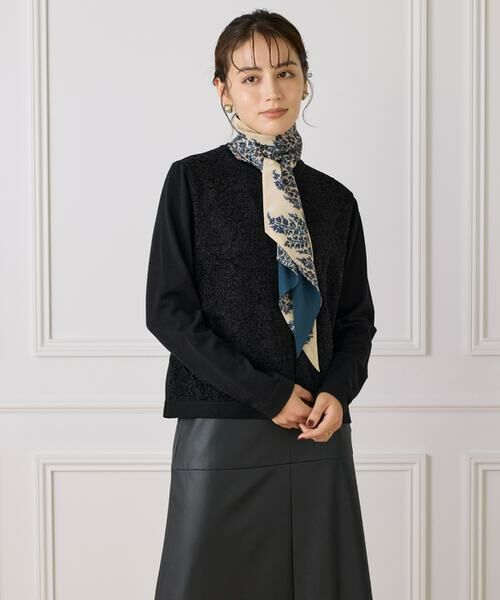 INED / イネド マフラー・ショール・スヌード・ストール | Slim Dina Scarf スリムスカーフ《Tapis Noir》 | 詳細8