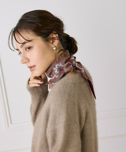 INED / イネド マフラー・ショール・スヌード・ストール | Slim Danica Scarf スリムスカーフ《Tapis Noir》 | 詳細8