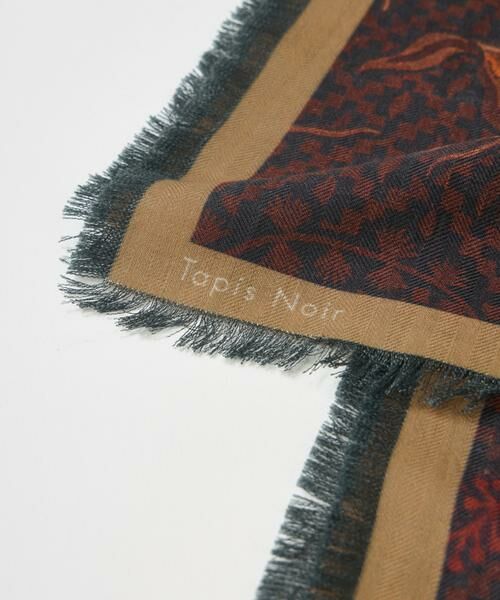 INED / イネド マフラー・ショール・スヌード・ストール | Large Demi Scarf 大判スカーフ《Tapis Noir》 | 詳細10