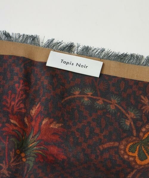 INED / イネド マフラー・ショール・スヌード・ストール | Large Demi Scarf 大判スカーフ《Tapis Noir》 | 詳細11