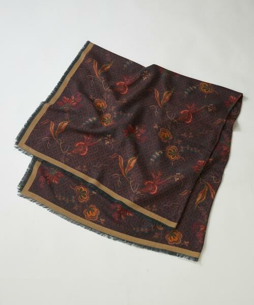 INED / イネド マフラー・ショール・スヌード・ストール | Large Demi Scarf 大判スカーフ《Tapis Noir》 | 詳細9