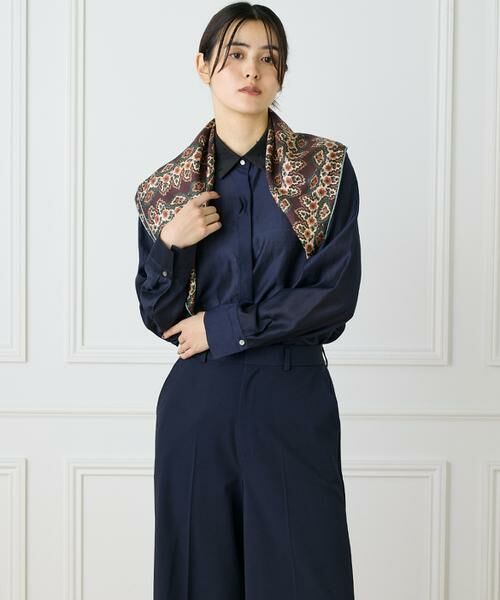 INED / イネド マフラー・ショール・スヌード・ストール | Small Classical Dara Scarf スカーフ《Tapis Noir》 | 詳細3