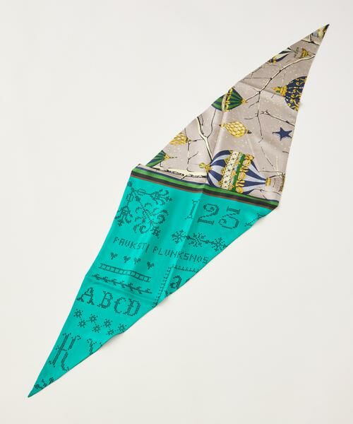 INED / イネド マフラー・ショール・スヌード・ストール | ダイヤ型スカーフ　クロスステッチバンダナ《manipuri》 | 詳細2