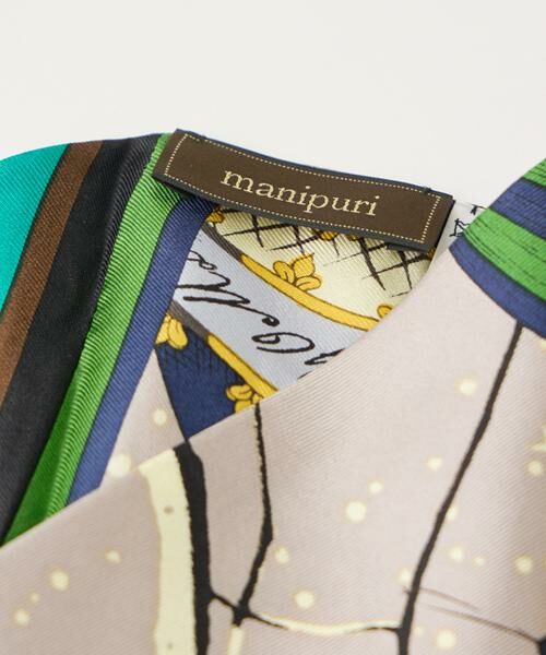 INED / イネド マフラー・ショール・スヌード・ストール | ダイヤ型スカーフ　クロスステッチバンダナ《manipuri》 | 詳細3