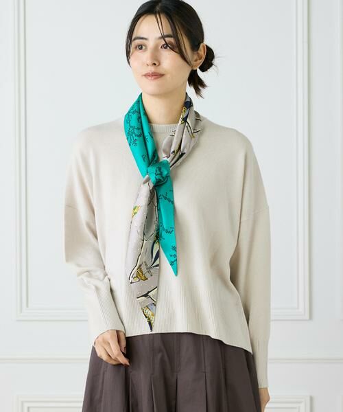 INED / イネド マフラー・ショール・スヌード・ストール | ダイヤ型スカーフ　クロスステッチバンダナ《manipuri》 | 詳細6