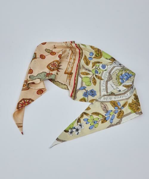 INED / イネド マフラー・ショール・スヌード・ストール | ダイヤ型スカーフ　アンティークレシピ《manipuri》 | 詳細2