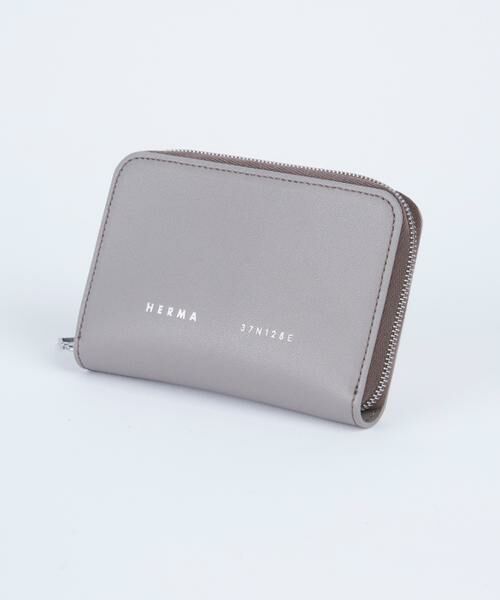 INED/イネド AROUND ZIP カードケース《HERMA》 グレー1 40
