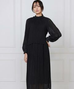 INED / イネド ミニ丈・ひざ丈ワンピース | シフォンプリーツワンピース