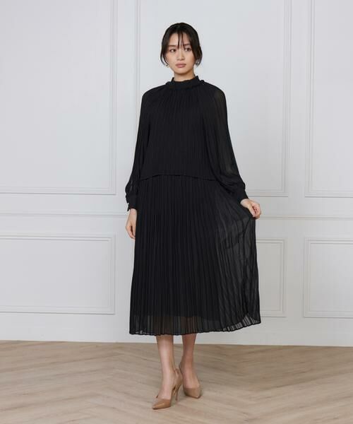 INED / イネド ミニ丈・ひざ丈ワンピース | シフォンプリーツワンピース | 詳細10
