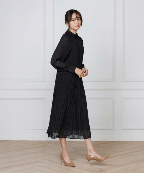 INED / イネド ミニ丈・ひざ丈ワンピース | シフォンプリーツワンピース | 詳細11