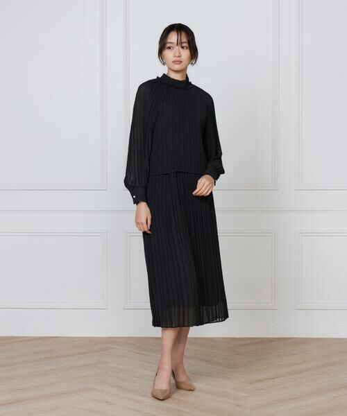 INED / イネド ミニ丈・ひざ丈ワンピース | シフォンプリーツワンピース | 詳細9