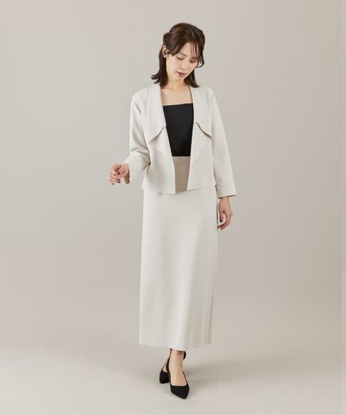 INED / イネド ミニ・ひざ丈スカート | ダンボールニットタイトスカート | 詳細2