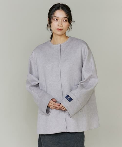 INED / イネド その他アウター | 《大きいサイズ》カシミヤノーカラーショートコート《CONTESSA》 | 詳細2
