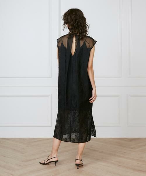 INED / イネド ミニ丈・ひざ丈ワンピース | 《大きいサイズ》オーガンジーワンピース《la veille by SUPERIOR CLOSET》 | 詳細10