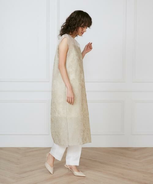 INED / イネド ミニ丈・ひざ丈ワンピース | 《大きいサイズ》オーガンジーワンピース《la veille by SUPERIOR CLOSET》 | 詳細4