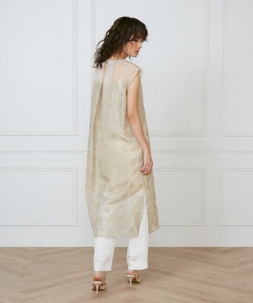 INED / イネド ミニ丈・ひざ丈ワンピース | 《大きいサイズ》オーガンジーワンピース《la veille by SUPERIOR CLOSET》 | 詳細5