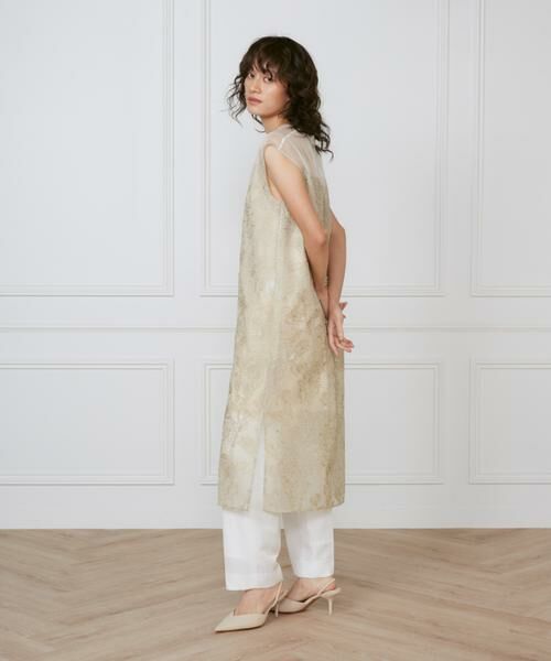 INED / イネド ミニ丈・ひざ丈ワンピース | 《大きいサイズ》オーガンジーワンピース《la veille by SUPERIOR CLOSET》 | 詳細6