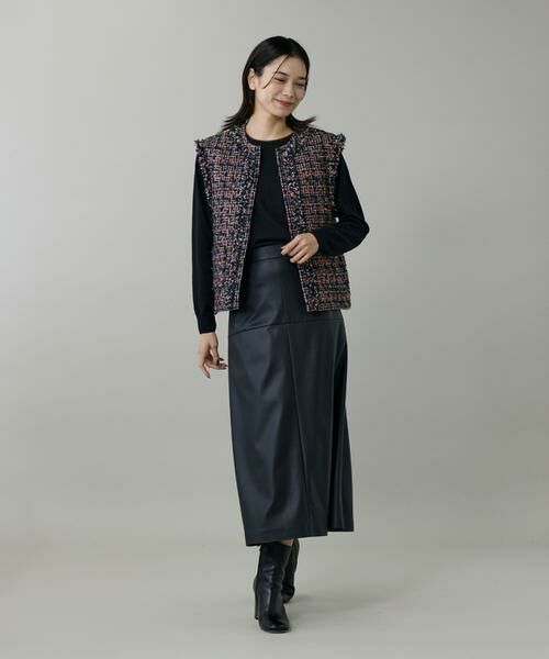 INED / イネド その他アウター | 《大きいサイズ》ツイードジレ《TOURNIER/トゥルニエ》 | 詳細2