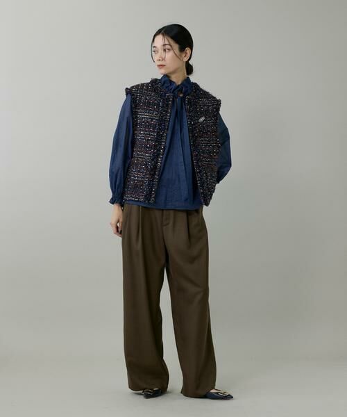 INED / イネド その他アウター | 《大きいサイズ》ツイードジレ《TOURNIER/トゥルニエ》 | 詳細6